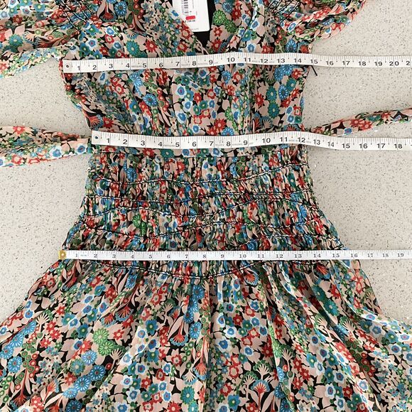 Ted Baker Dress 2 Floral Tiania Smock Panel Wrap Mini - Picture 7 of 11